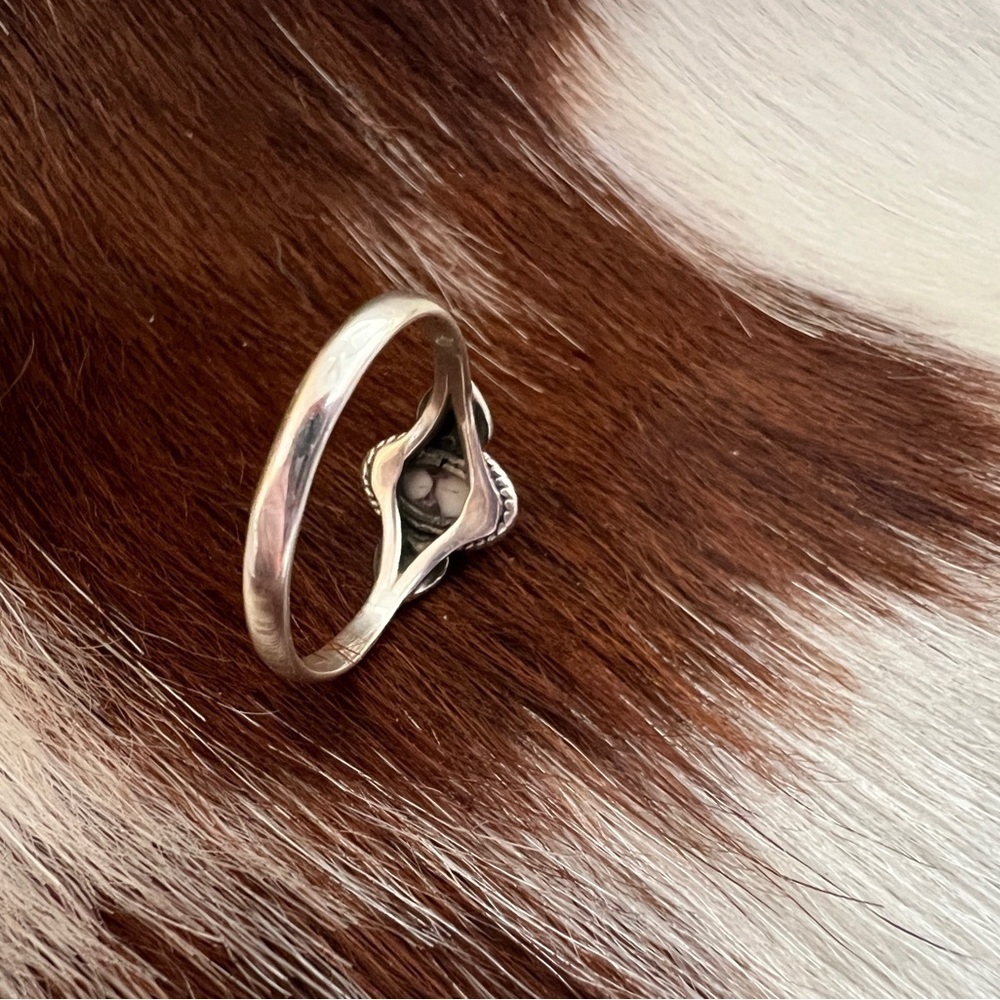 ❤️ Wild Horse Jasper Magnesite Navajo Style Southwestern 925 Silver Ring Sz 9 - Picture 9 of 14